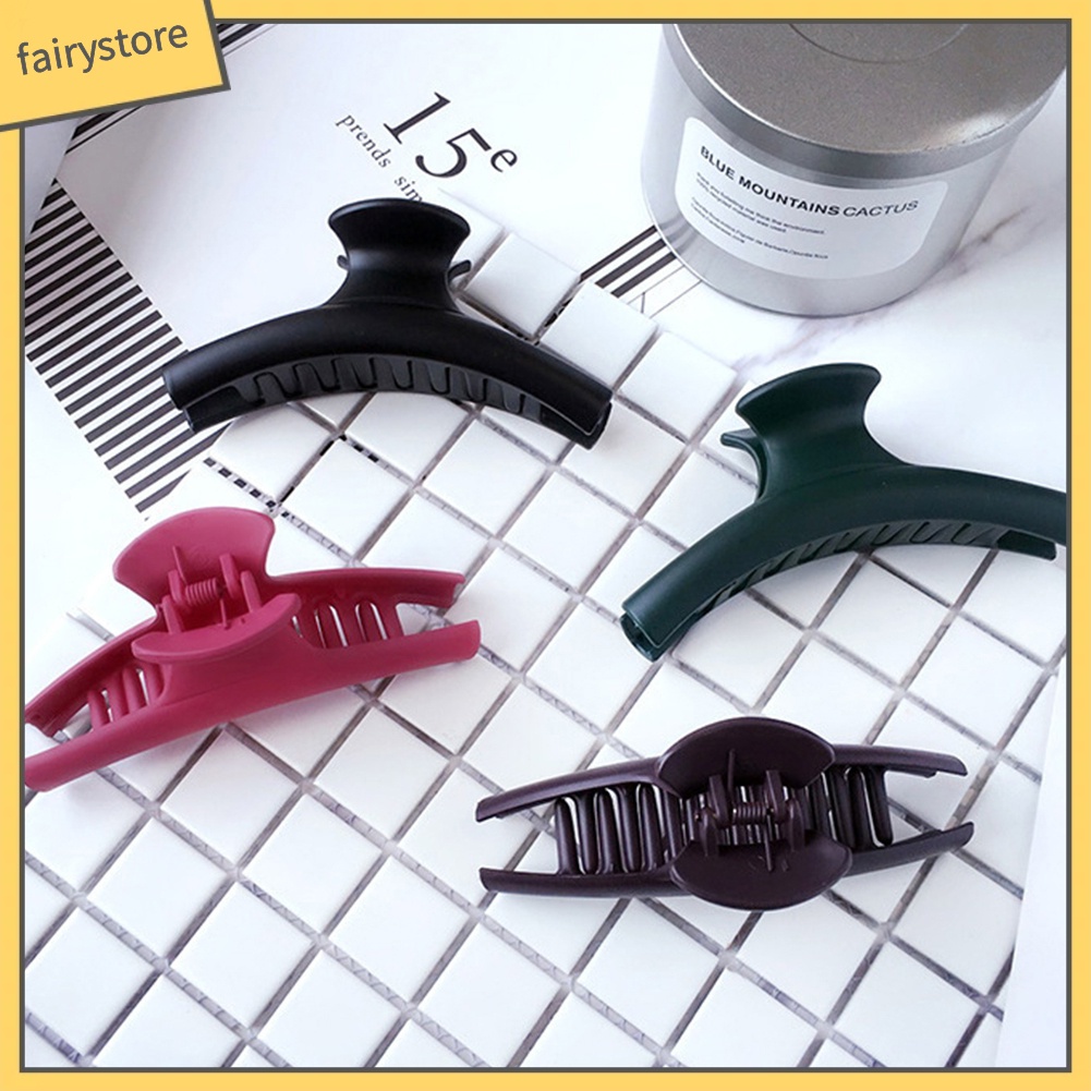 1 Kẹp Tóc Càng Cua Màu Trơn Cỡ Lớn Thời Trang Cho Nữ