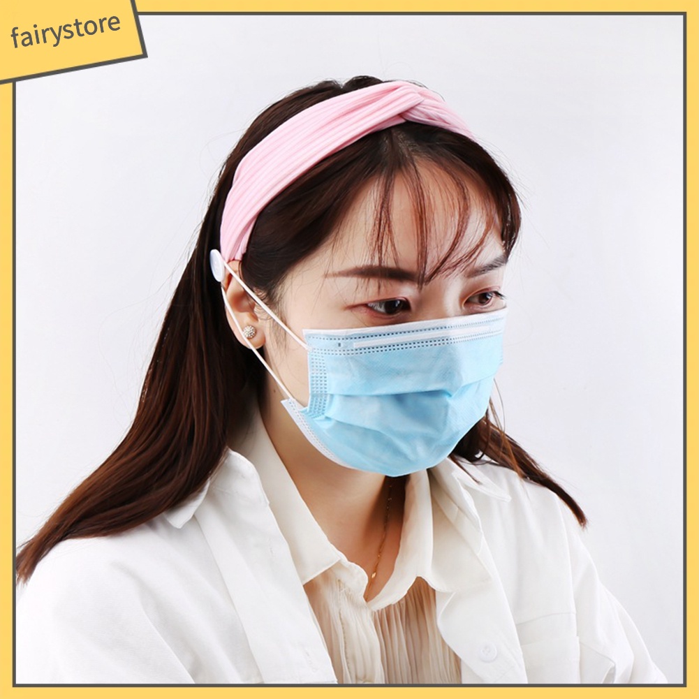 Set 6 Băng Đô Cài Tóc Co Giãn Bảo Vệ Tai Dùng Tập Yoga / Y Tá