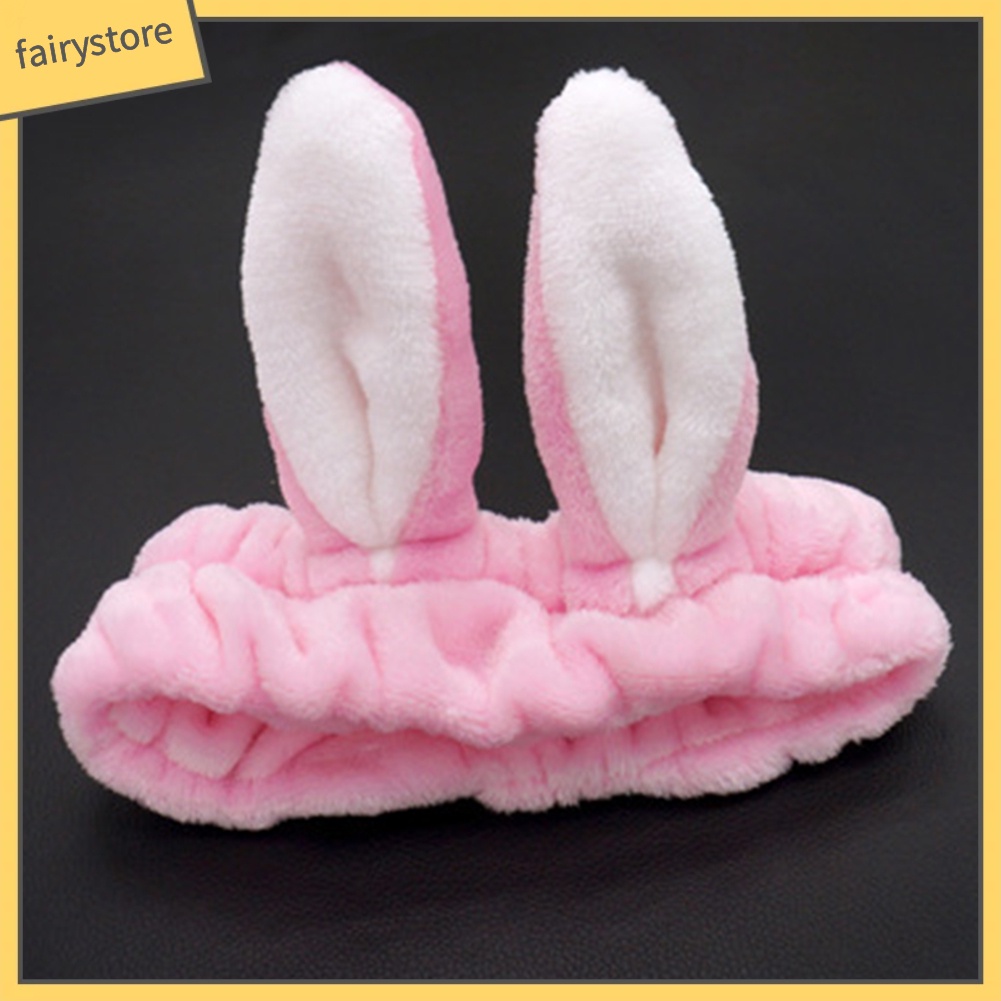 Băng Đô Tai Thỏ Dễ Thương Dùng Rửa Mặt / Trang Điểm Cho Nữ