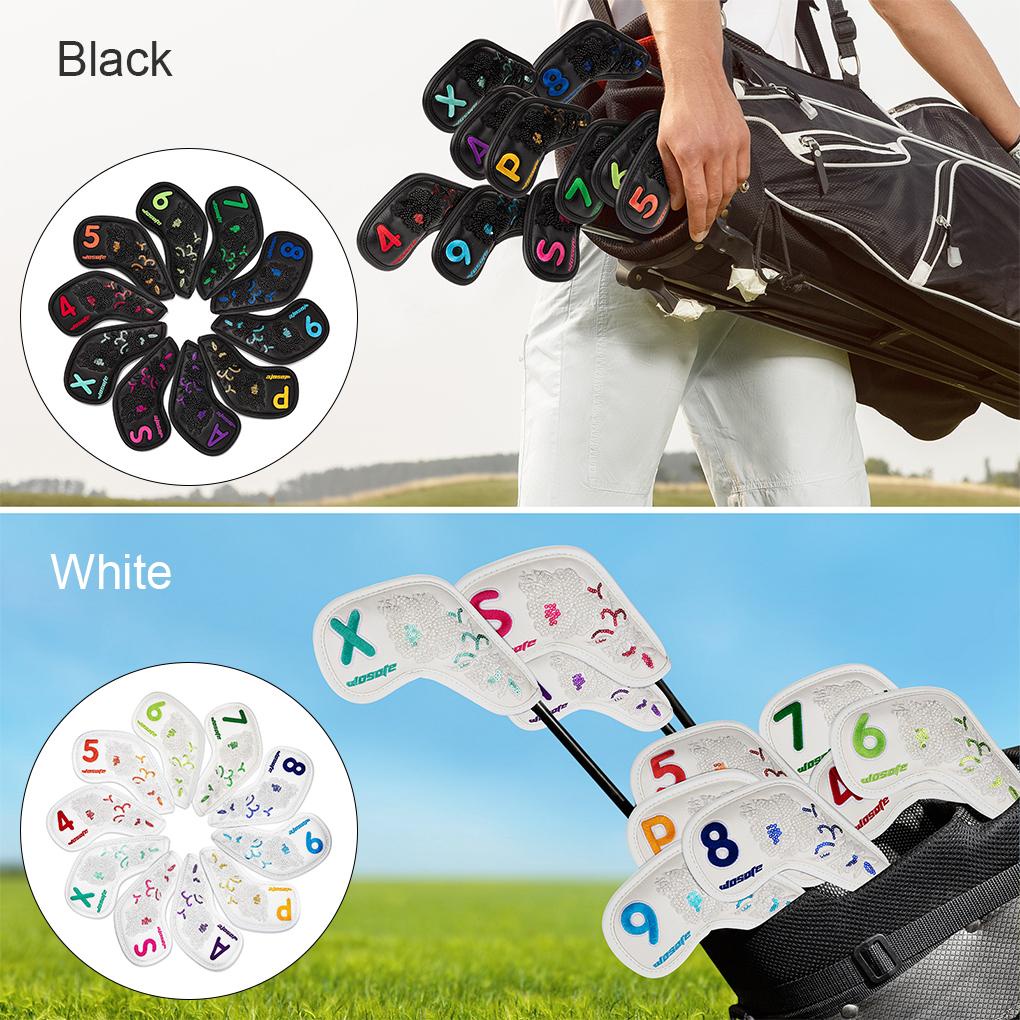 Set 10 Vỏ Bọc Đầu Gậy Đánh Golf Bằng PU In Họa Tiết Thời Trang Dùng Làm Quà Tặng Cho Học Sinh