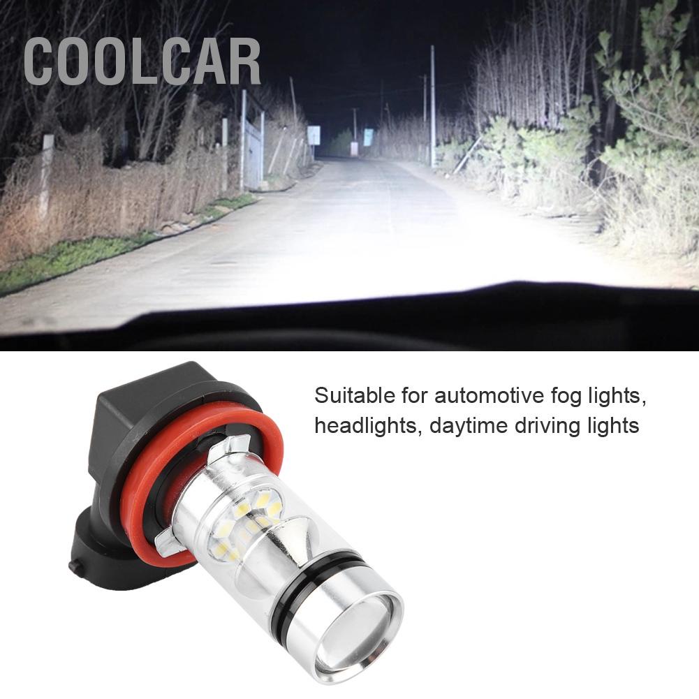 CoolCar H11 H8 Đèn sương mù 100W 20LEDs ô tô Bóng đèn pha màu trắng