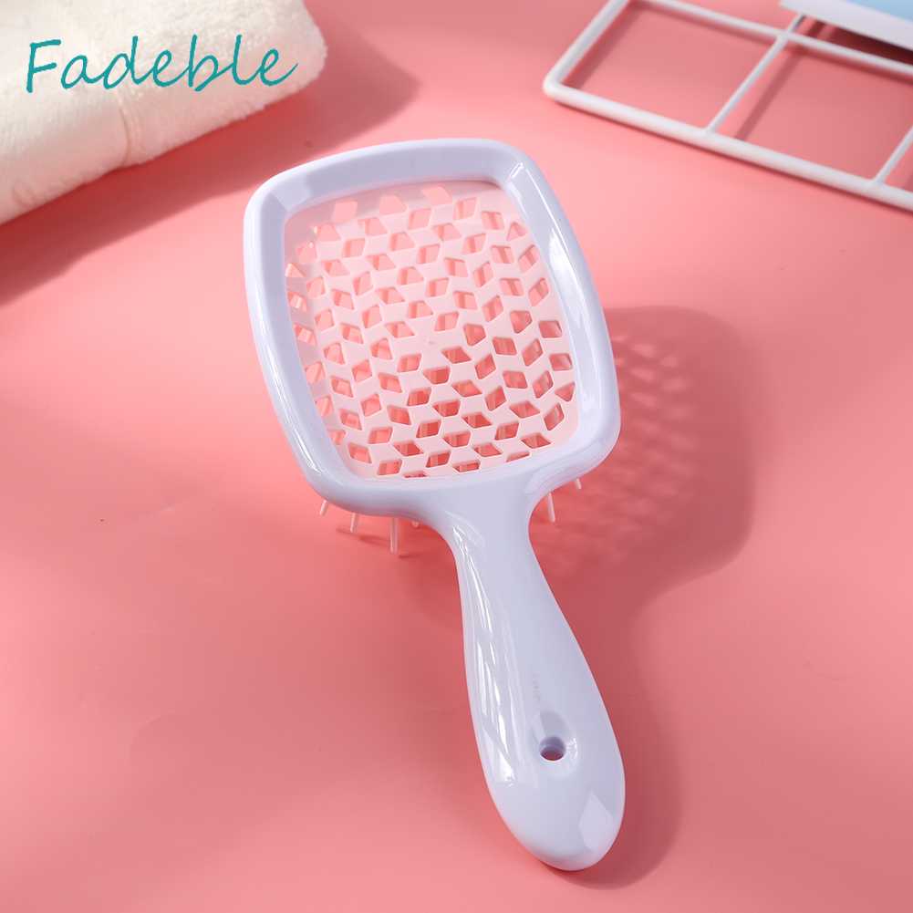 Lược Chải Tóc Dạng Lưới Rỗng Mát Xa Da Đầu Răng Thưa Cho Nữ