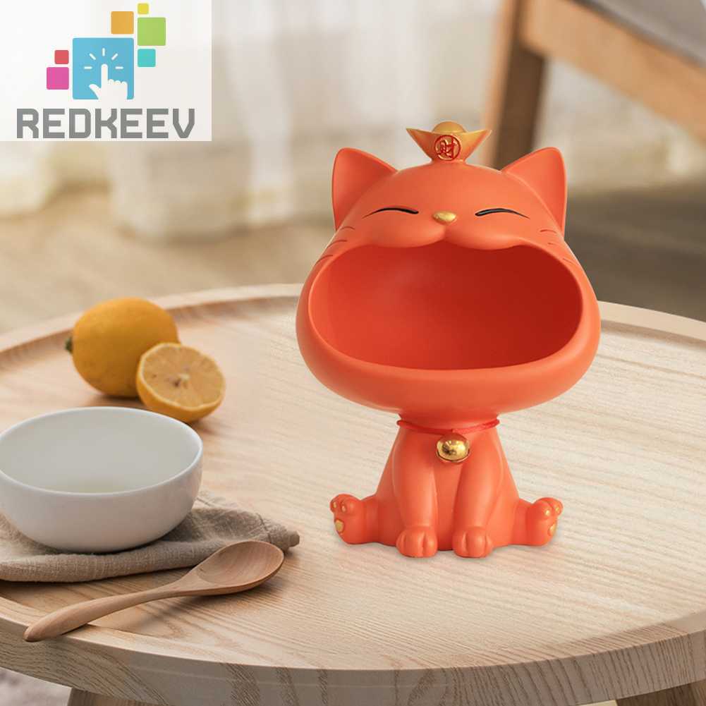 Giá Đỡ Chìa Khóa Bằng Nhựa Resin Hình Mèo May Mắn Cho Quán Cà Phê