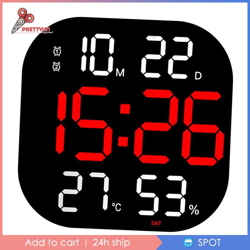 [Prettyia1] Đồng Hồ Điện Tử Màn Hình Lớn Hiển Thị Ngày Tháng Có Thể Điều Chỉnh Độ Sáng