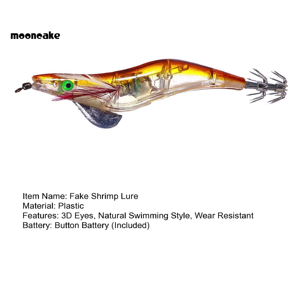 &lt; Mooncake &gt; Mồi Câu Cá Giả Hình Tôm Nhiều Móc Dễ Lắp Đặt
