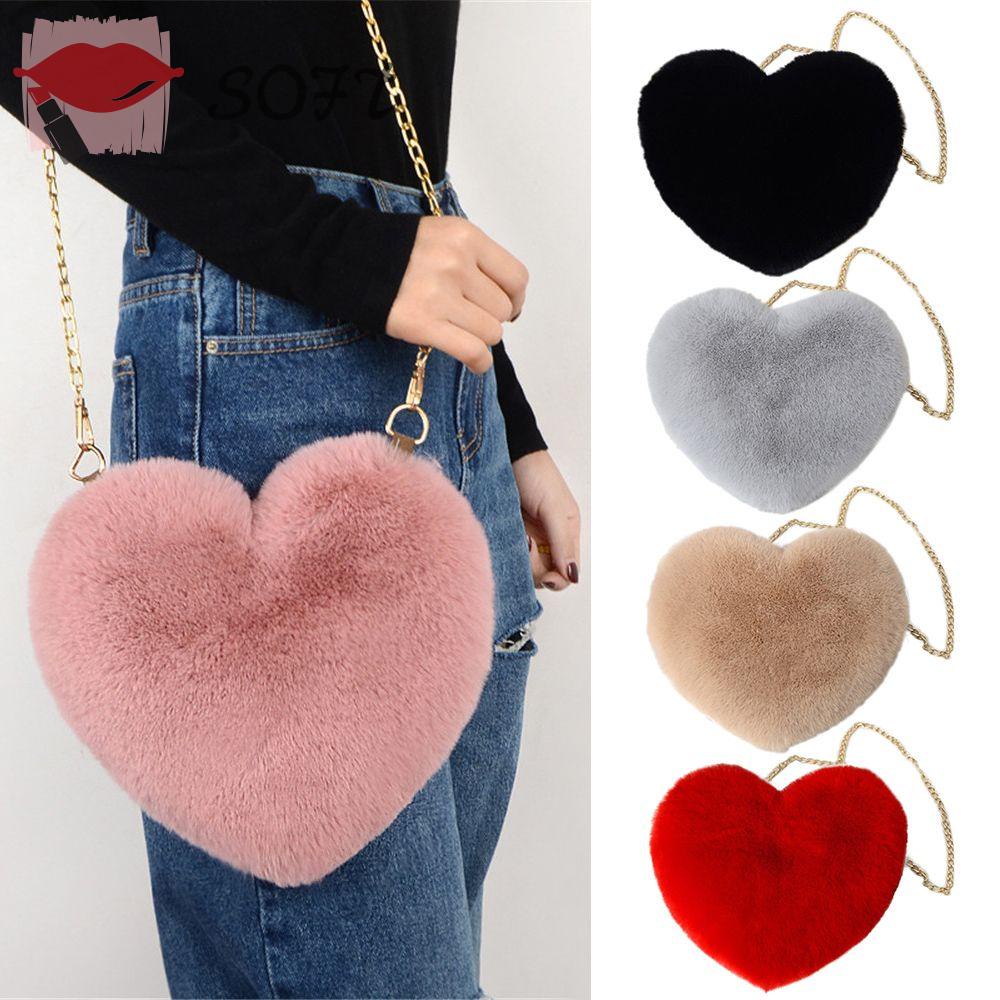 Túi Đeo Chéo Bằng Lông Giả Mềm Mại Thời Trang Dành Cho Nữ