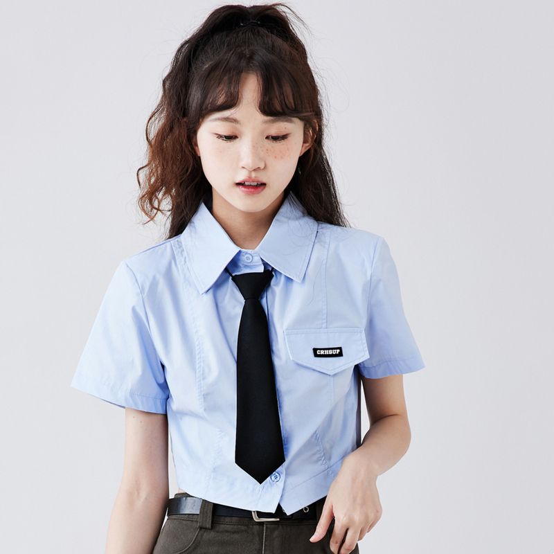 Áo Sơ Mi Ngắn Tay Thiết Kế Mới Thời Trang Mùa Hè Theo Phong Cách Nhật Bản Cho Nữ