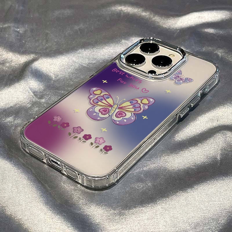 ✅Ốp Điện Thoại Mềm Chống Sốc Họa Tiết Bướm Đơn Giản 8In Cho Iphone 12Plus 13 3X7K 1114pro max7