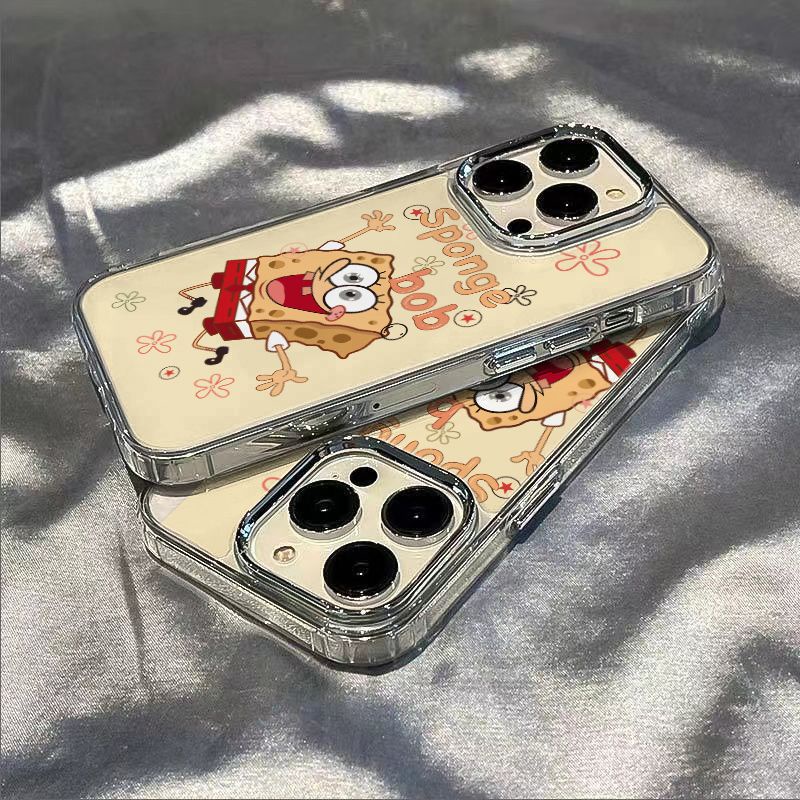 ✅Ốp Điện Thoại Dẻo Họa Tiết Hoạt Hình SpongeBob Chống Sốc Cho iPhone12 11ins Style 8 7HCB 13 14pro7 plus