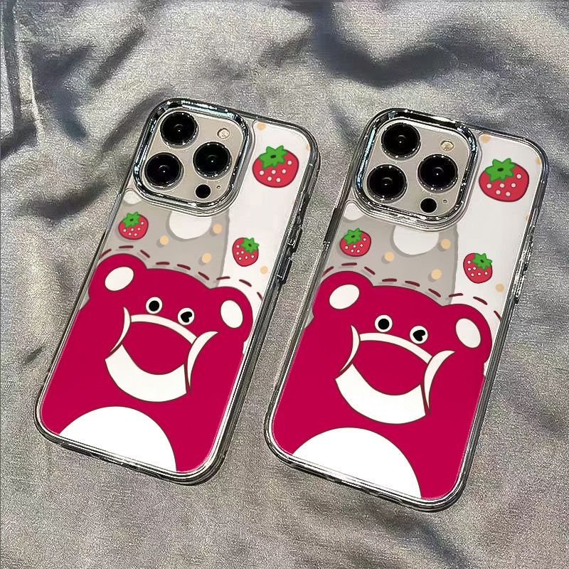 ✅Ốp Điện Thoại Dẻo Họa Tiết Gấu &amp; Dâu Tây Dễ Thương Chống Sốc Cho Iphone12plus max / 138 14pro 117 O6VV