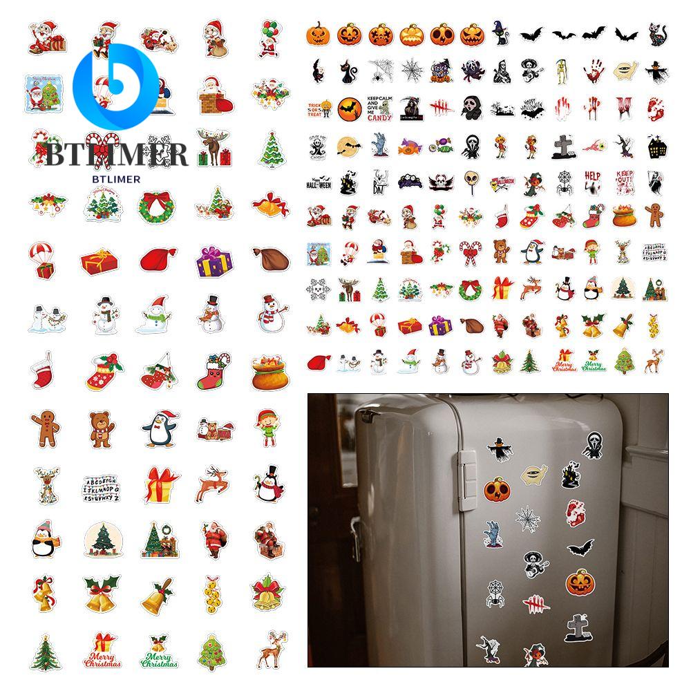 Bộ 60 Miếng Dán Trang Trí Laptop / Điện Thoại Chống Thấm Nước Họa Tiết Graffiti Chủ Đề Giáng Sinh