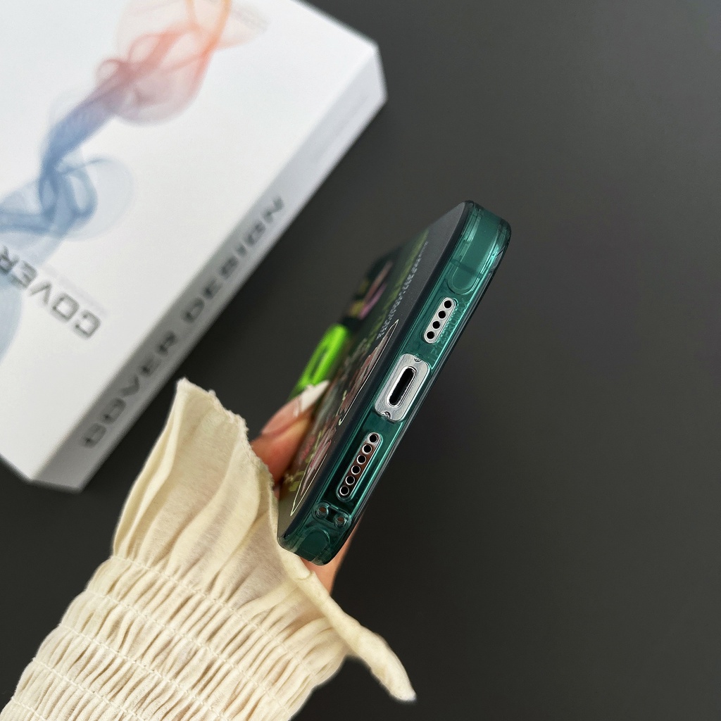 Ốp Điện Thoại tpu Mềm Chống Sốc Hai Mặt Trong Suốt Họa Tiết Hoạt Hình Cho iPhone 13 12 PRO MAX 14 Plus