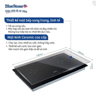 Bếp từ đôi Bluestone ICB-6818 4000W