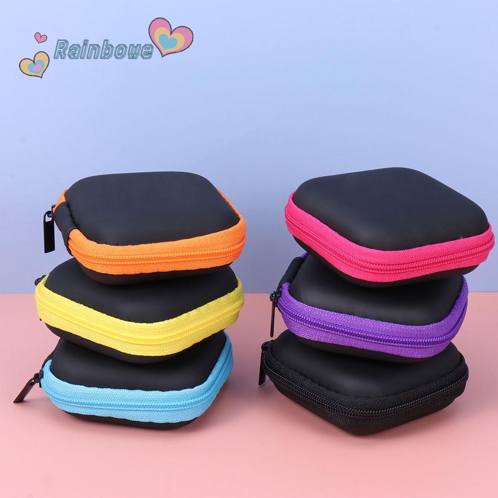 Hộp Đựng Tai Nghe / Cáp Sạc Màu Cầu Vồng Mang Đi Tiện Dụng