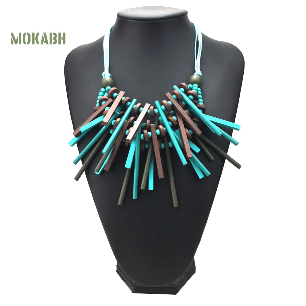 [Mok Abh] Vòng Cổ Kết Hạt Gỗ Châu Phi