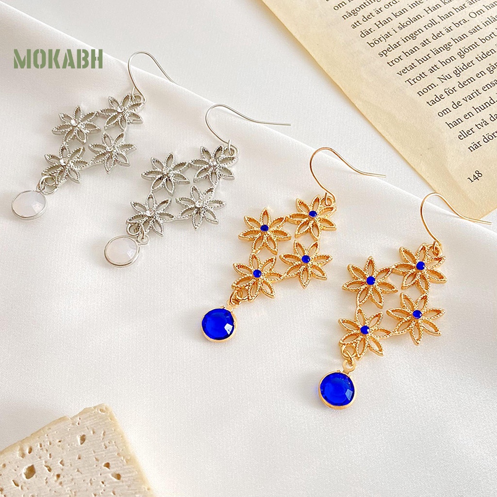 1 Đôi Bông Tai Móc Hình Hoa Rỗng Theo Phong Cách Bohemian