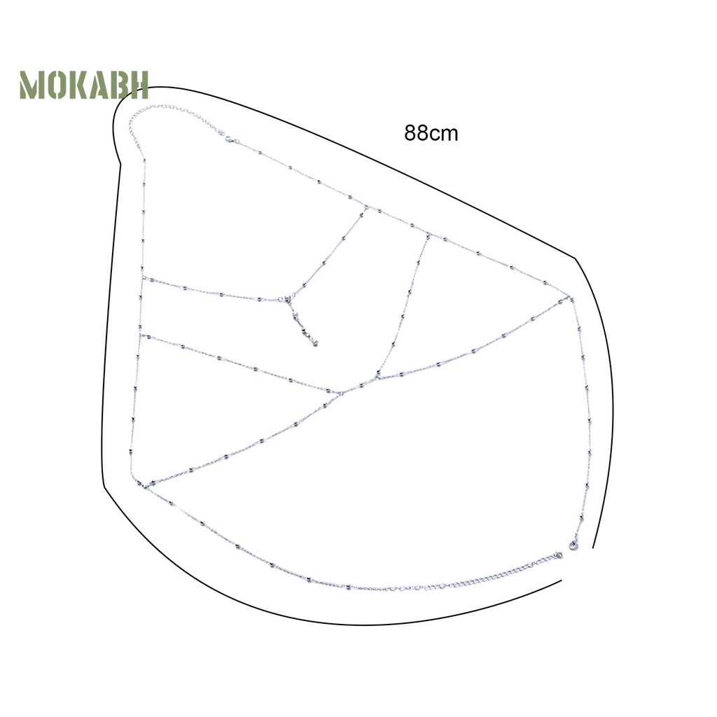 [Mok Abh] Chuỗi Dây Tua Rua Nhiều Lớp Lấp Lánh Mạ Điện Handmade Trang Trí Cơ Thể Quyến Rũ Cho Nữ