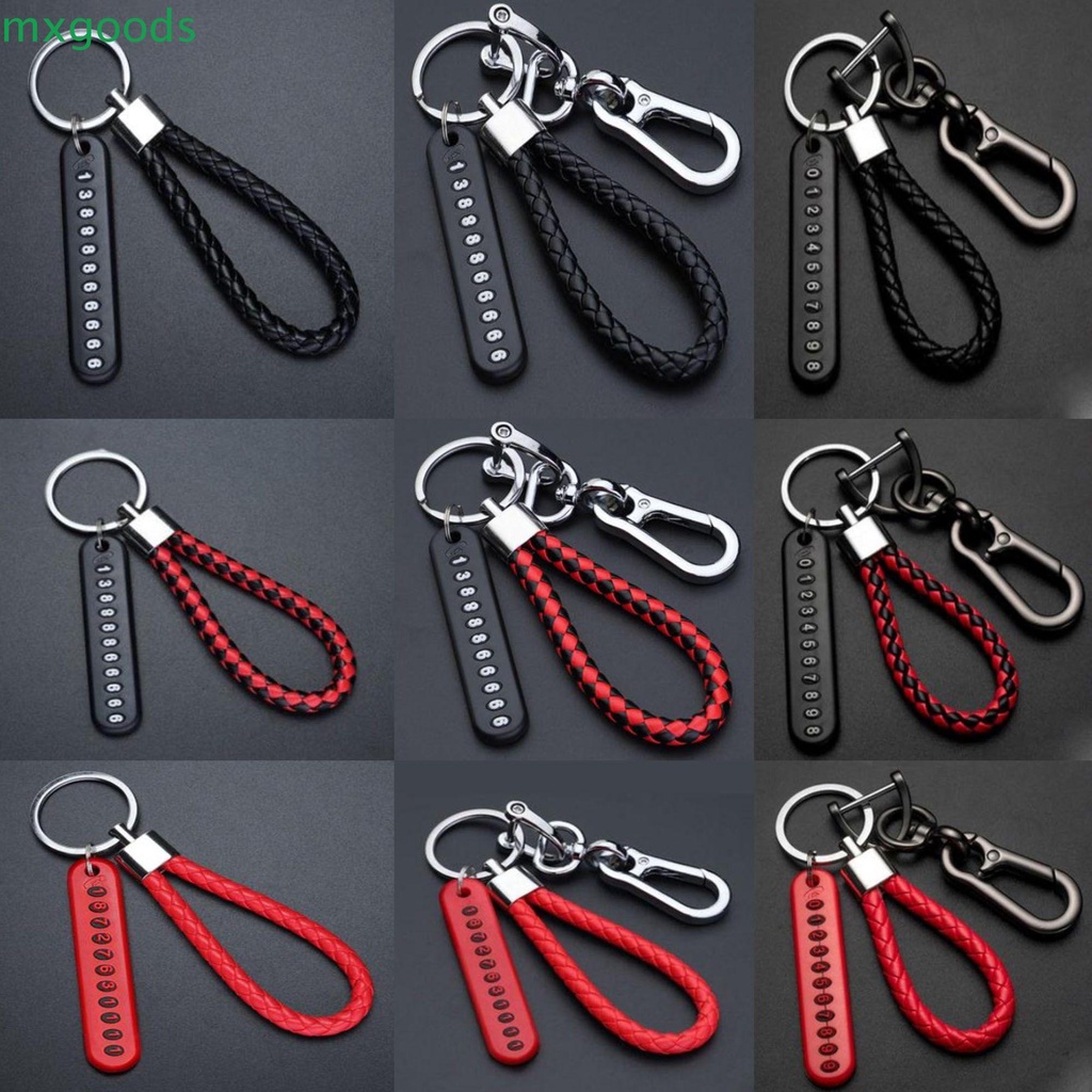 Móc khóa có số điện thoại làm bằng da độc đáo tiện dụng