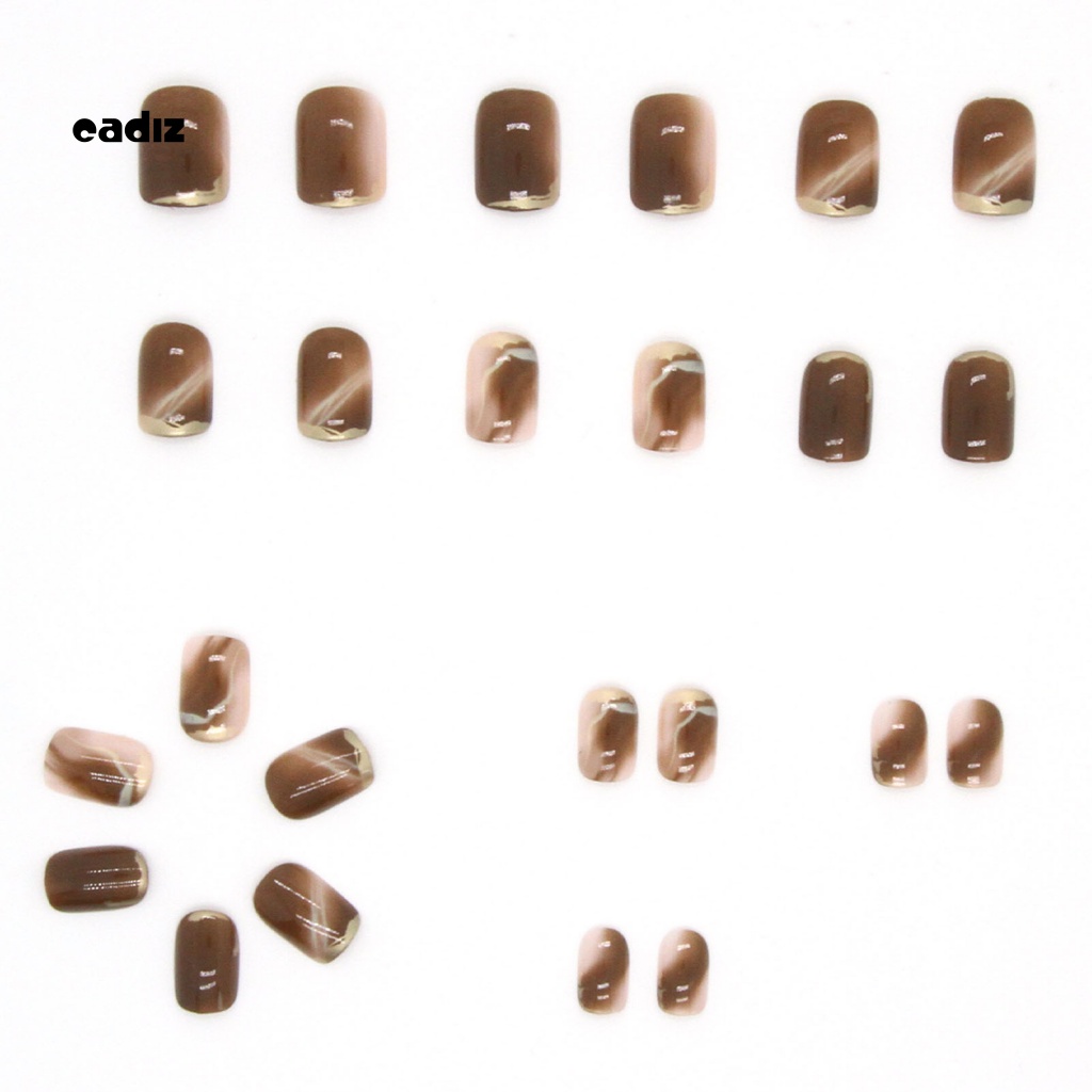 Miếng Dán Trang Trí Móng Tay Bằng ABS Màu Nâu Ấm Chống Mài Mòn Dễ Sử Dụng Cho Nữ