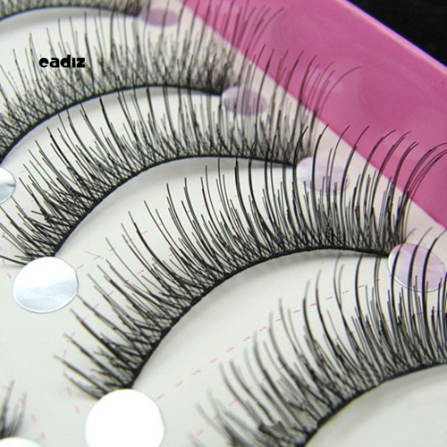 Set 10 Cặp Lông Mi Giả Dài Tự Nhiên Trang Điểm Dự Tiệc