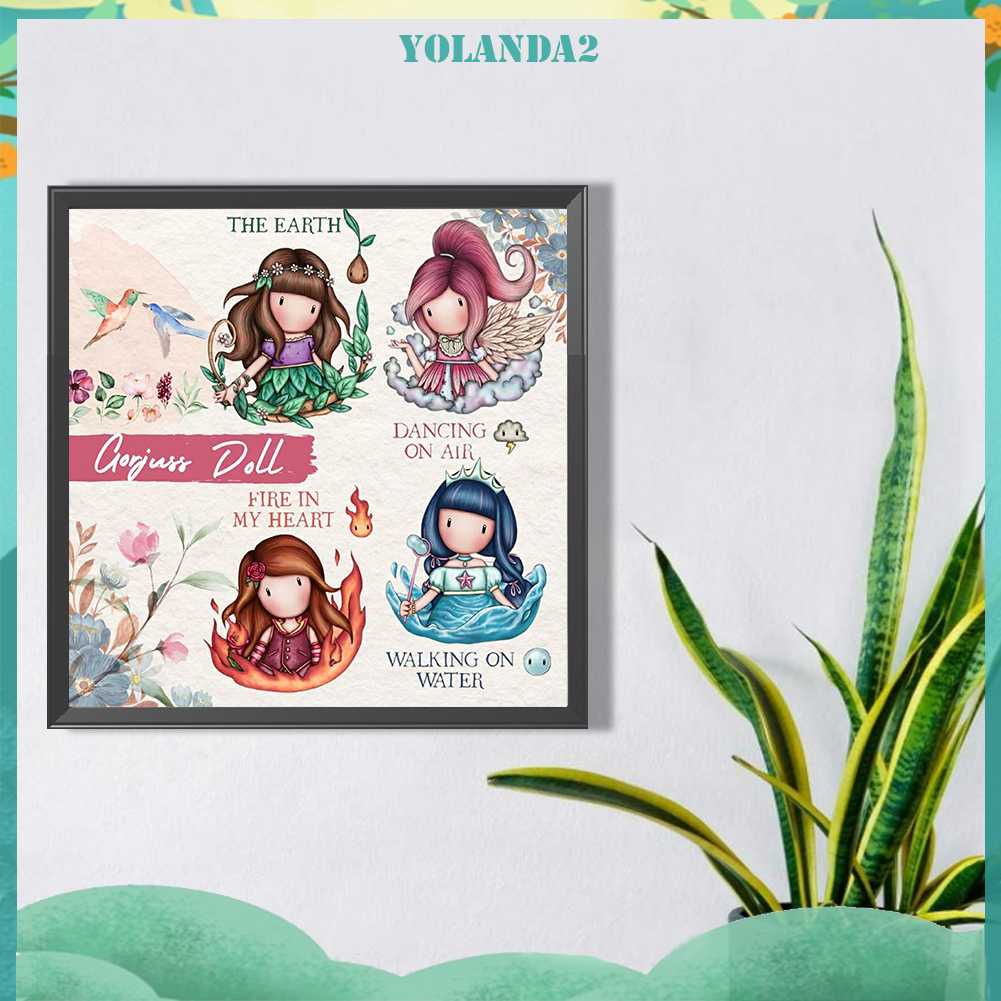 Tranh Đính Đá Kim Cương Toàn Bộ 5D DIY Hình Búp Bê