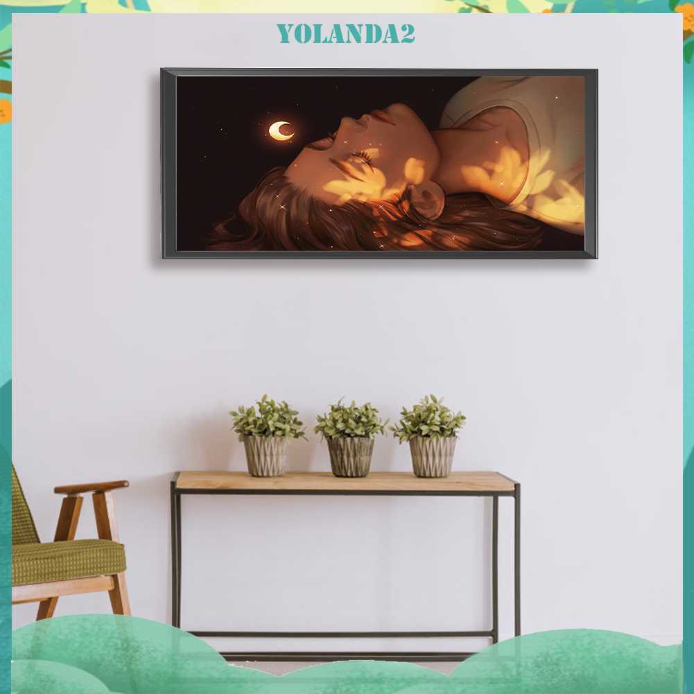 Tranh Đính Đá Kim Cương Toàn Bộ 5D DIY Hình Vẽ Cô Gái Trang Trí Nhà Cửa