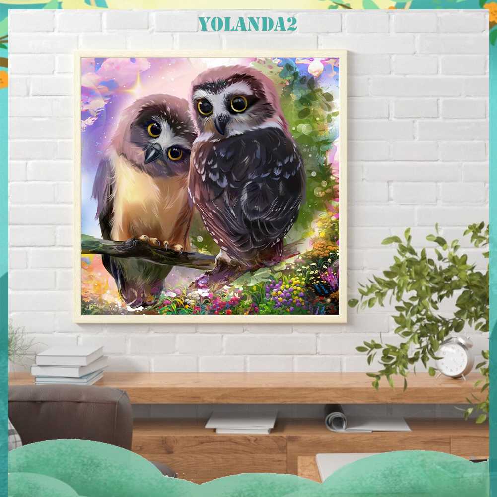 Tranh Đính Đá Kim Cương Toàn Bộ 5D DIY Hình Vẽ Con Cú