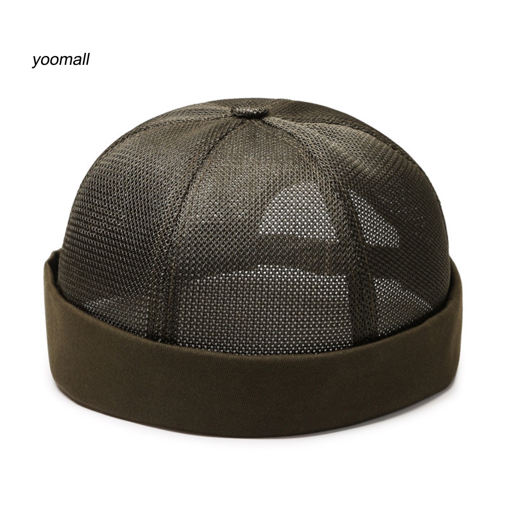 Yo / Mũ Lưỡi Trai Phối Lưới Rỗng Thoáng Khí Màu Trơn Trang Trí Lỗ Đuôi Ngựa Hip Hop Unisex