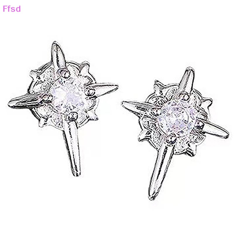 {Ffsd} Bông Tai Dạng Kẹp Từ Tính Hình Ngôi Sao Pha Lê Phong Cách Harajuku Thời Trang Hàn Quốc Dành Cho Nữ