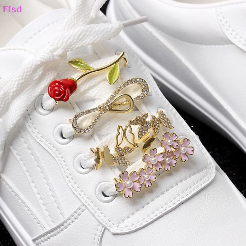 {Ffsd} Giày Thời Trang Đính Đá Kim Loại Ch Girl Quà Tặng Trang Trí * Bán Chạy