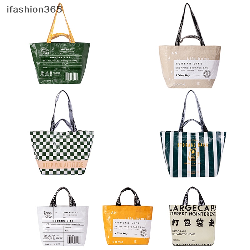 Túi Xách Mua Sắm Chống Thấm Nước Có Thể Tái Sử Dụng Tiện Lợi ifashion365