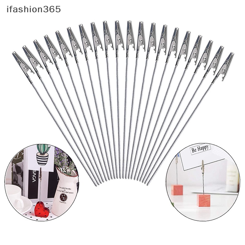 Set 10 Giá Đỡ Kẹp Ảnh / Thẻ Ghi Chú Để Bàn Trang Trí Nhiều Màu Sắc ifashion365