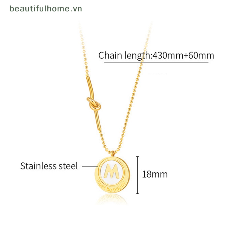 Vòng cổ Mặt Chữ Bằng Thép Không Gỉ Thời Trang Cho Nữ
