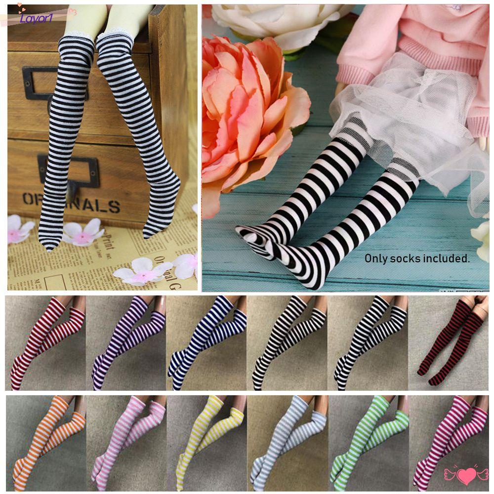 1 Đôi Tất Sọc Chất Lượng Cao Cho Búp Bê LAYOR1