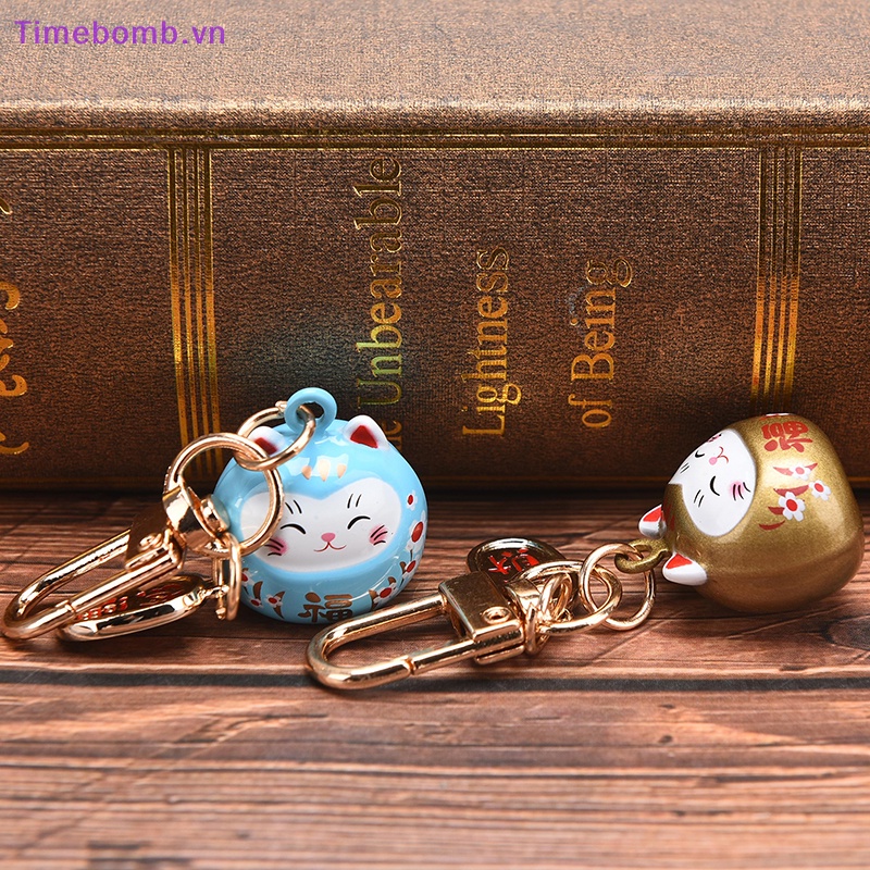 # Túi Đeo Chéo Thời Trang Hàn Cho Nữ # Móc Khóa Hình Mèo May Mắn Nhật Bản Dễ Thương