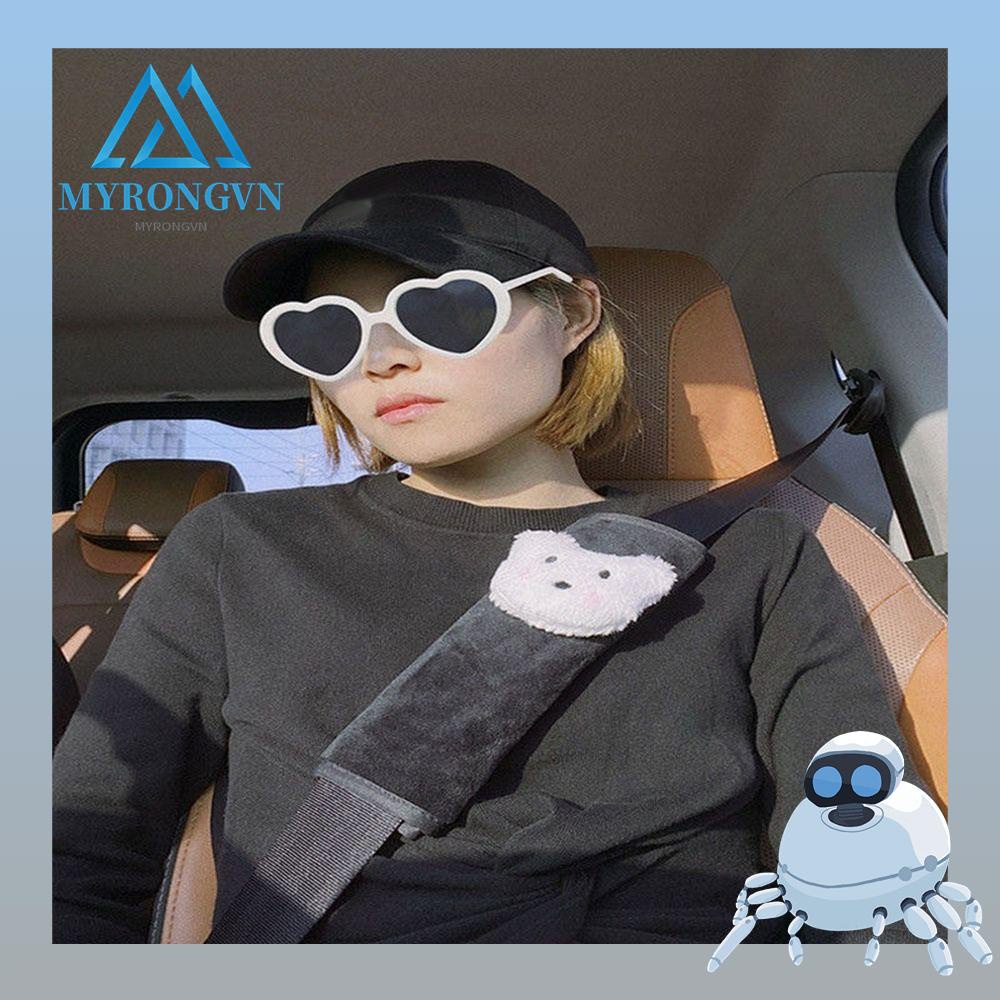 1 Cặp Vỏ Bọc Dây Đai An Toàn Xe Hơi Bằng Lông Nhung Dễ Thương Xinh Xắn