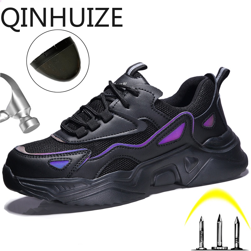 Qinhuize Giày Bảo Hộ Lao Động Siêu Nhẹ Chống Đâm Thủng Cho Nam Và Nữ