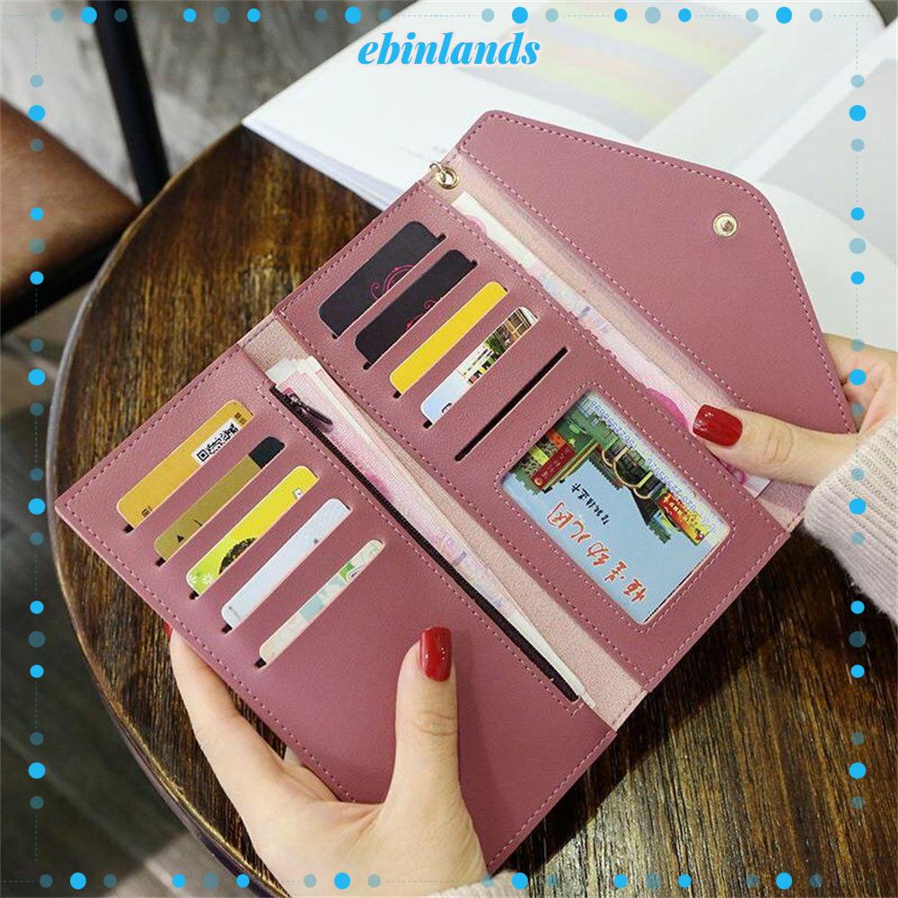 Ví Da Dài Đựng Điện Thoại / Thẻ / Tiền Xu Chống Thấm Nước Dành Cho Nữ