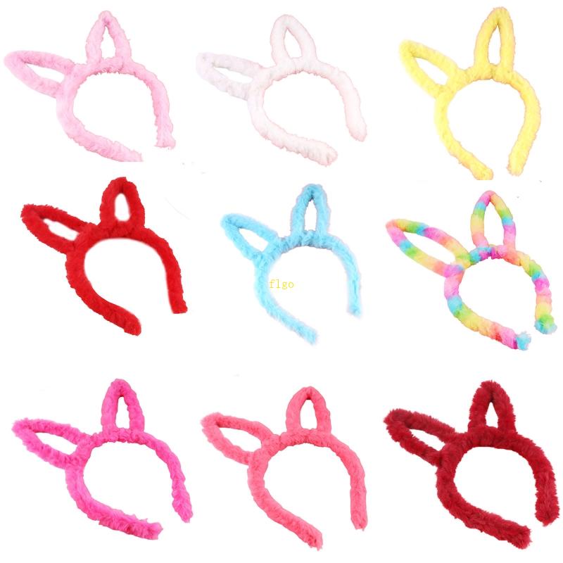 Băng Đô Tai Thỏ Phối Lông Xù Hoạt Hình Dành Cho Hóa Trang