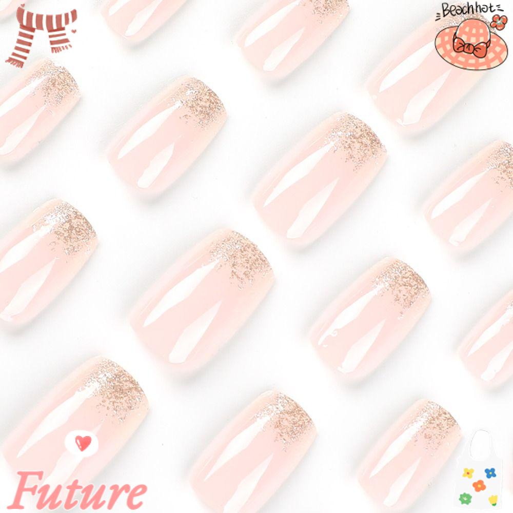 Móng Tay Giả Có Thể Tháo Rời|Mặc Được Che Phủ Toàn Diện Màu Hồng Nude