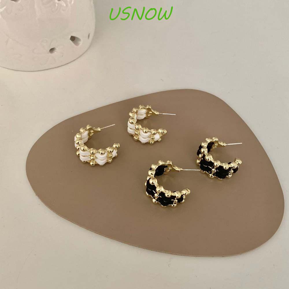 Khuyên Tai Vòng Nhỏ Bện Đơn Giản Hợp Thời Trang Phong Cách Hàn Quốc Cho Nữ