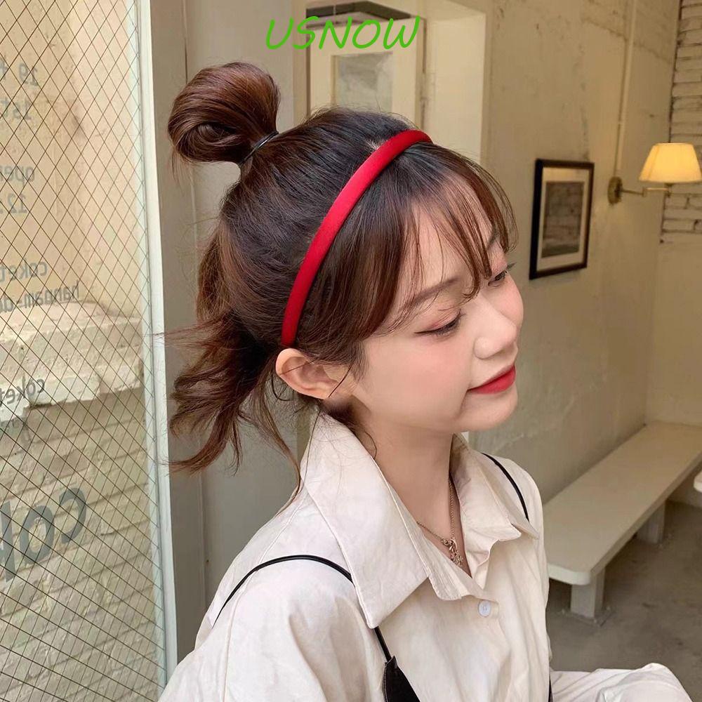 Băng Đô Cài Tóc Bằng Lụa Satin Màu Kẹo Ngọt Chống Trượt Thời Trang Hàn Quốc Cổ Điển Cho Nữ