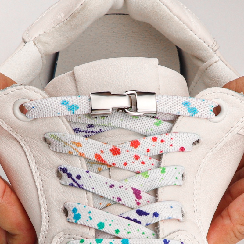 Dây Giày Co Giãn Không Cần Buộc Dành Cho Giày Thể Thao Không Cần Khoan Mực Độc Đáo Phù Hợp Với Mọi Lứa Tuổi