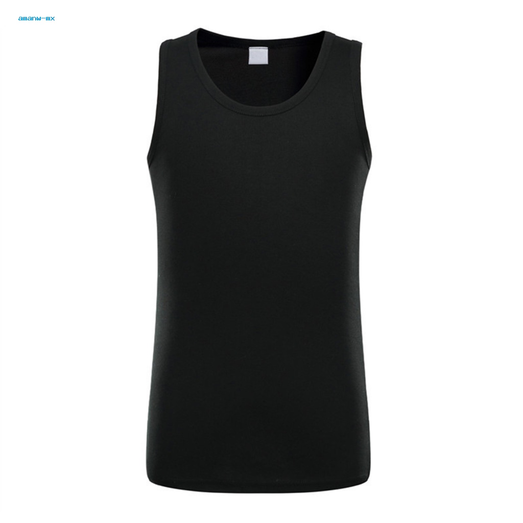 Áo Ba Lỗ Tập Gym / Chạy Bộ Vải Cotton Ôm Dáng Co Giãn Nhanh Khô Chống Ẩm Cho Nam