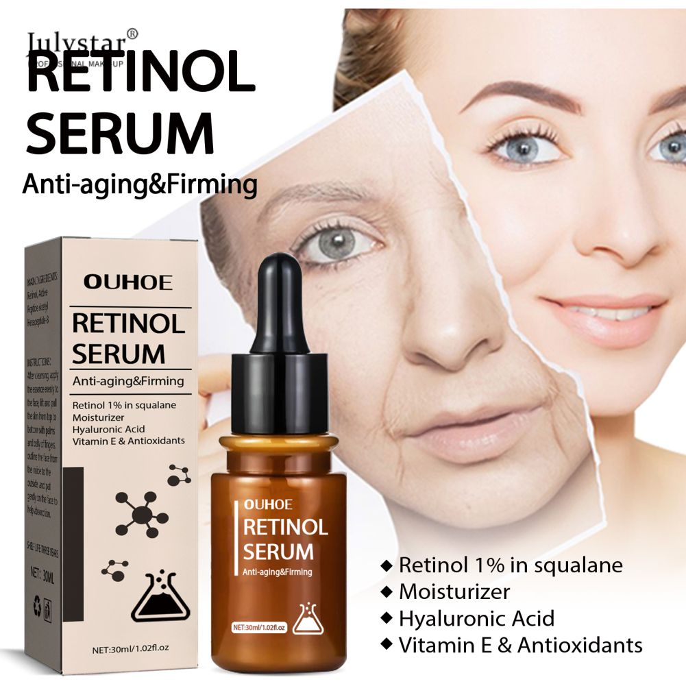 Serum retinol JULYSTAR chống lão hóa/ xóa nhăn/làm săn chắc nâng mờ đường nét dưỡng ẩm làm sáng cho da mặt