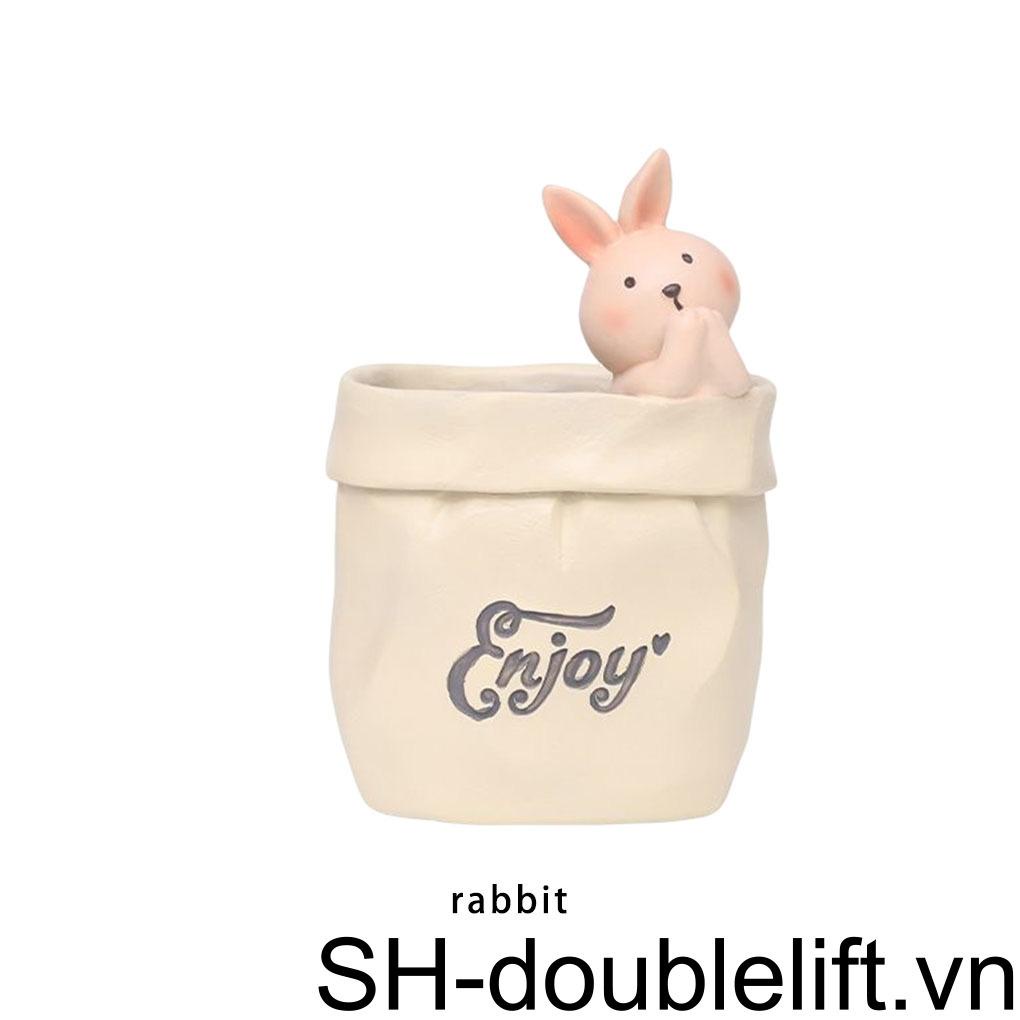 Ống Đựng Bút Hình Động Vật Dễ Thương Thoáng Khí