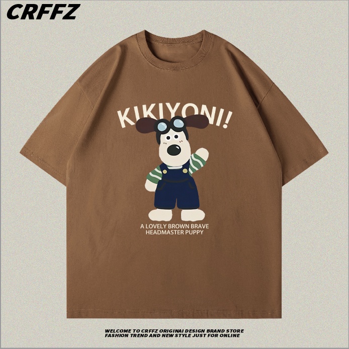 Áo Thun 100% Cotton Tay Ngắn In Họa Tiết Hoạt Hình Phong Cách Hàn Quốc Cho Nữ