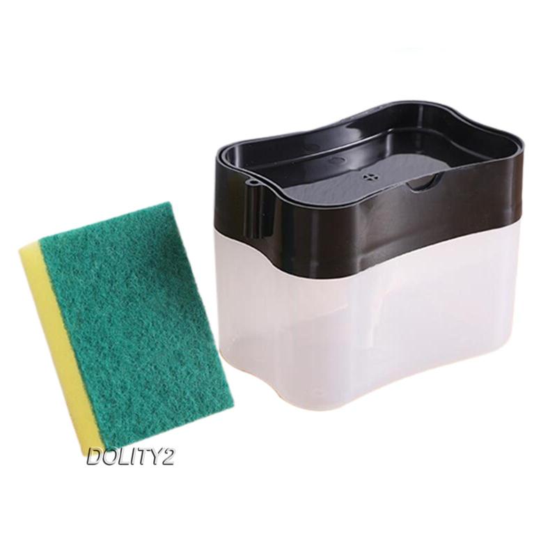 Bình Đựng Xà Phòng Rửa Chén 2 Trong 1 Kèm Giá Đỡ Bọt Biển Tiện Dụng