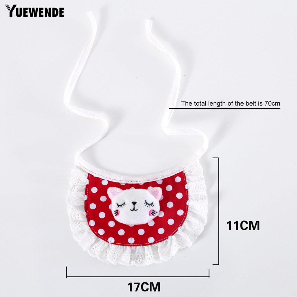 Yq.e Yếm Đeo Cổ Bằng Cotton Chống Mài Mòn Họa Tiết Hoạt Hình Dễ Thương Trang Trí Nội Thất Dành Cho Cún Cưng / Mèo Cưng