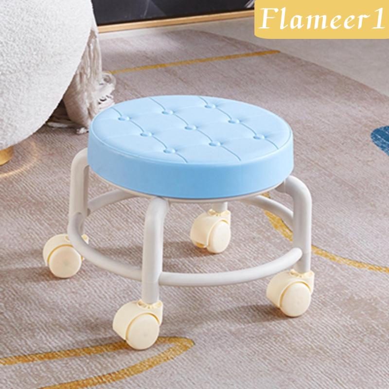 [Flameameer1] Ghế Đẩu Mini Có Con Lăn Thấp Thoải Mái Có Thể Di Chuyển Được Dùng Tại Nhà / Văn